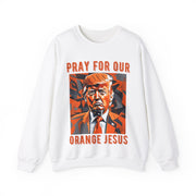 Pray for our Orange Jesus Blend™ Crewneck Sweatshirt Unisex