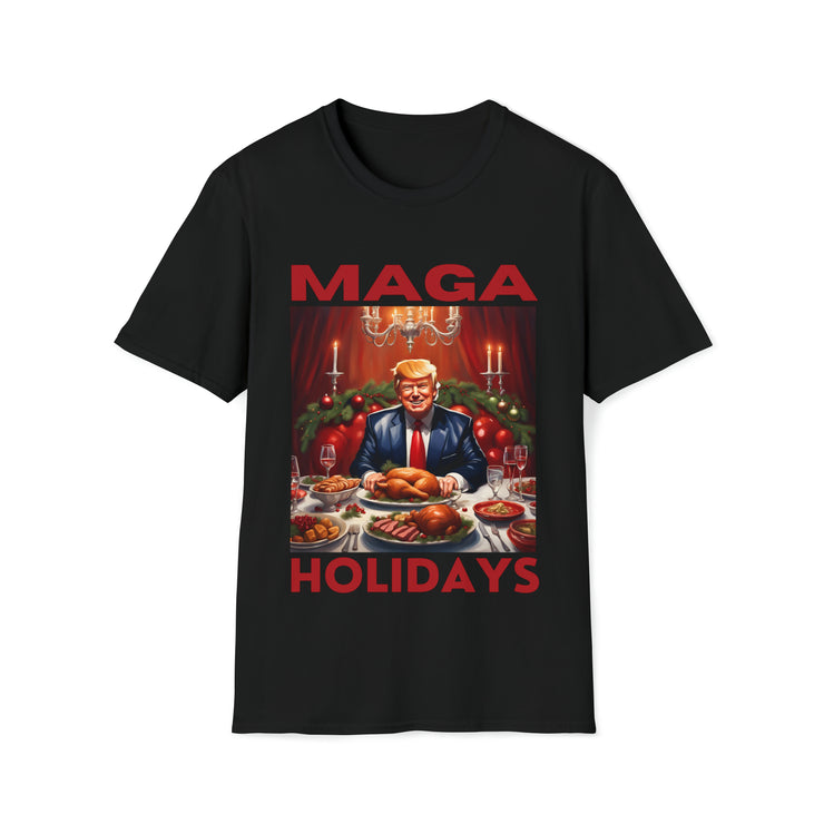 MAGA Holiday deep red Soft style T-Shirt unisex