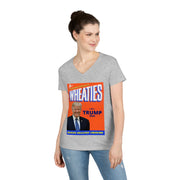 Wheaties Trump 2024 V-neck Women's tee