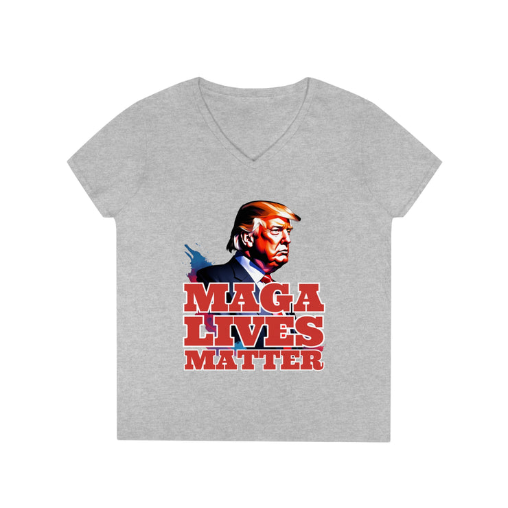 MAGA lives matter V-neck Women&