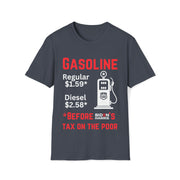 Gasoline before Biden Harris' tax on the poor Unisex Softstyle T-Shirt