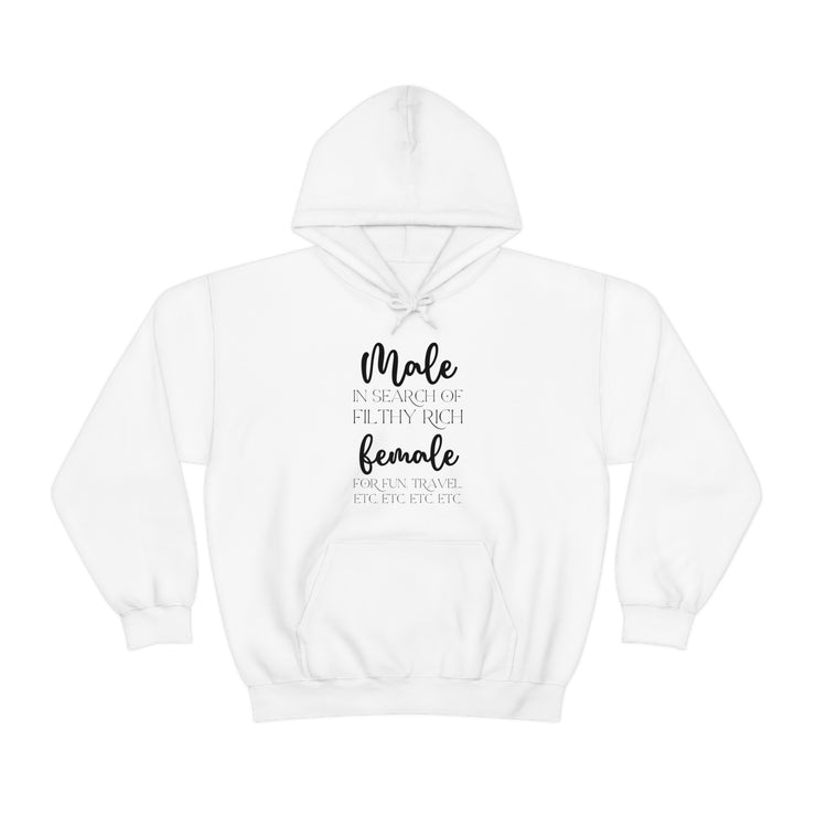 Male in search of filthy rich female Heavy Blend™ Hooded Sweatshirt