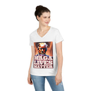 MAGA lives matter 3D V-neck Women's tee