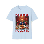 MAGA Holiday deep red Soft style T-Shirt unisex