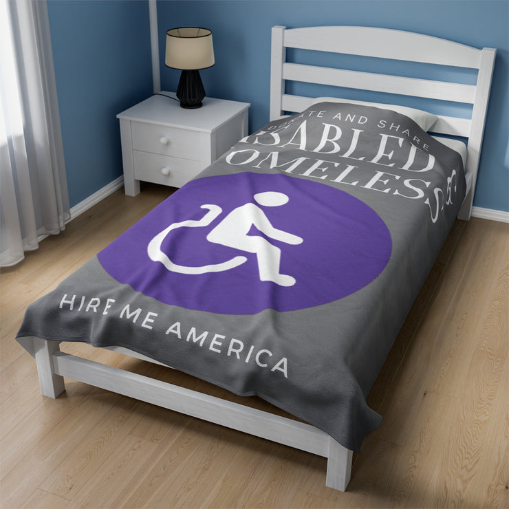 Disabled & Homeless Share and donate Plush Blanket