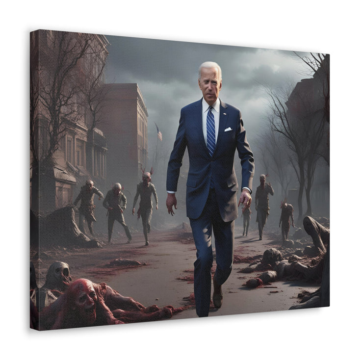 Voter search party zombies with Biden Canvas Gallery Wraps
