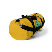 Stop peacocking me yellow duffel bag