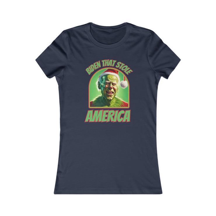 Biden that stole America Close up Favorite Tee women