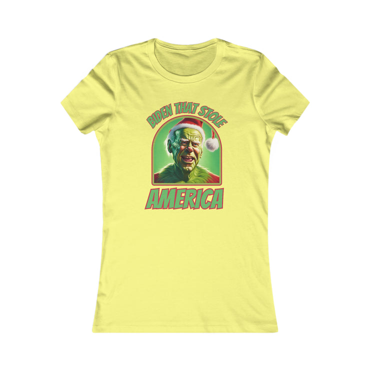 Biden that stole America Close up Favorite Tee women