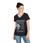 First Grade Math 133 million voters ladies' V-Neck T-Shirt