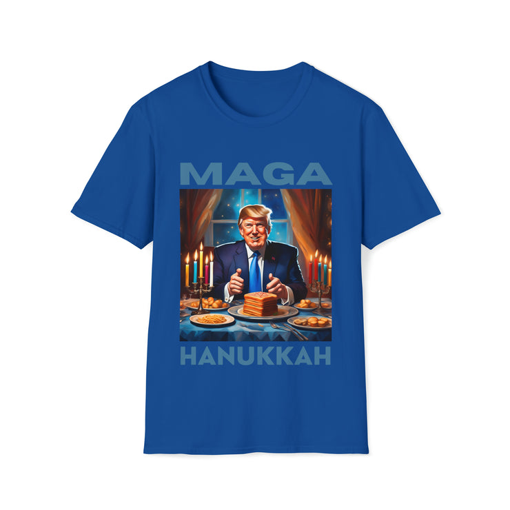 MAGA Hanukkah soft blue Soft style T-Shirt unisex