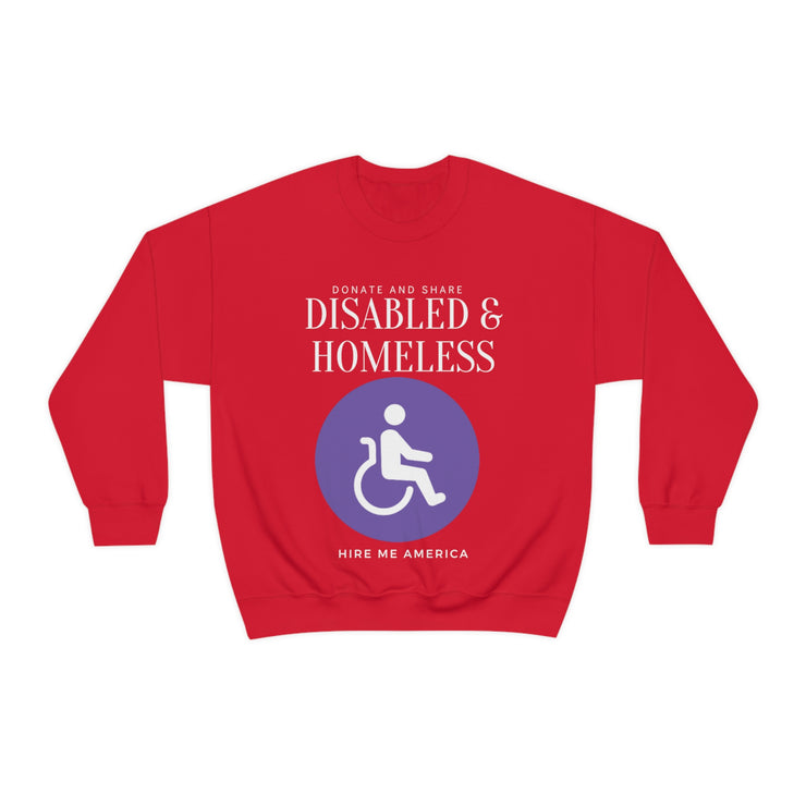 Disabled & Homeless donate and share Heavy Blend™ Crewneck Sweatshirt