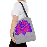 Stop Peacocking Me purple silver Tote Bag