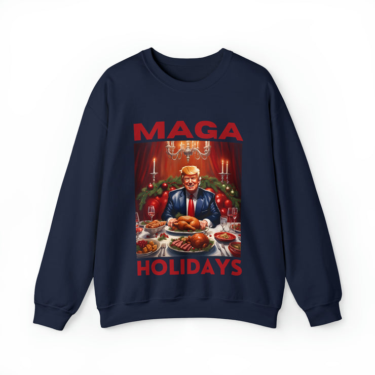 MAGA Holiday Deep Red Heavy Blend™ Crewneck Sweatshirt Unisex