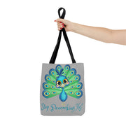 Stop Peacocking Me green silver Tote Bag