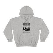 Homeless try walking in my shoes seeking work Blend™ Hooded Sweatshirt