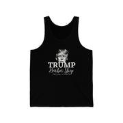 Trump Barber Shop Cutting in 2024 Unisex Jersey Tank