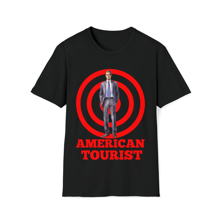 American Tourist Man worth a billon dollars Unisex Softstyle T-Shirt