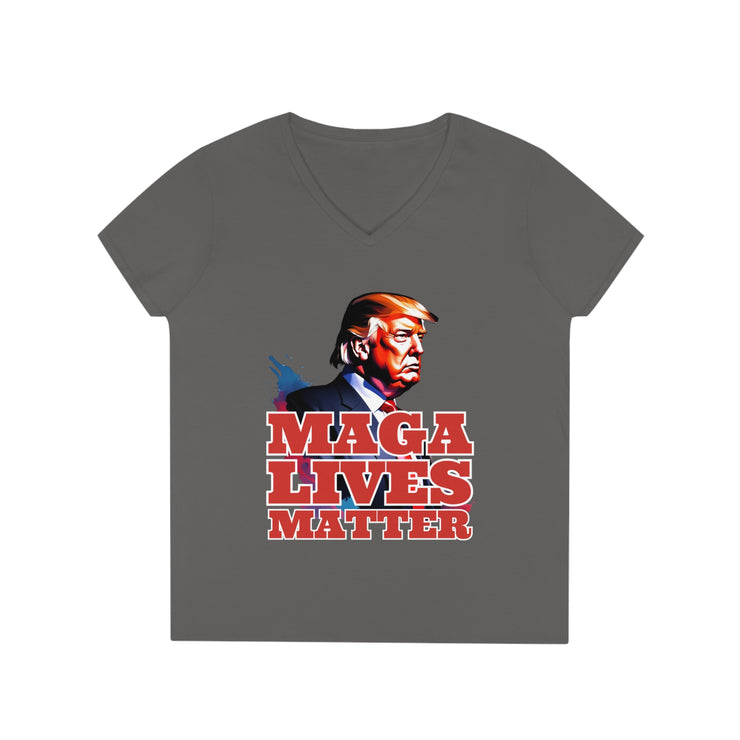 MAGA lives matter V-neck Women&