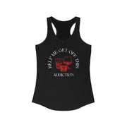 Help me get off this addiction women's Ideal Racerback Tank