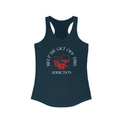 Help me get off this addiction women's Ideal Racerback Tank