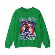 Happy MAGA 2024 Blue Heavy Blend™ Crewneck Sweatshirt Unisex