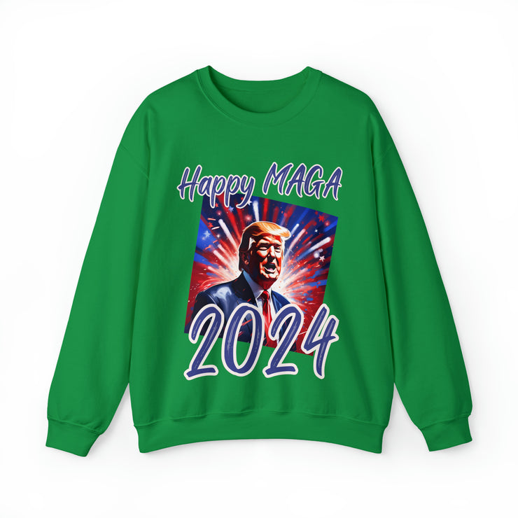 Happy MAGA 2024 Blue Heavy Blend™ Crewneck Sweatshirt Unisex