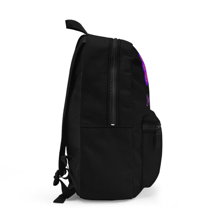 Stop peacocking Me purple/black Backpack