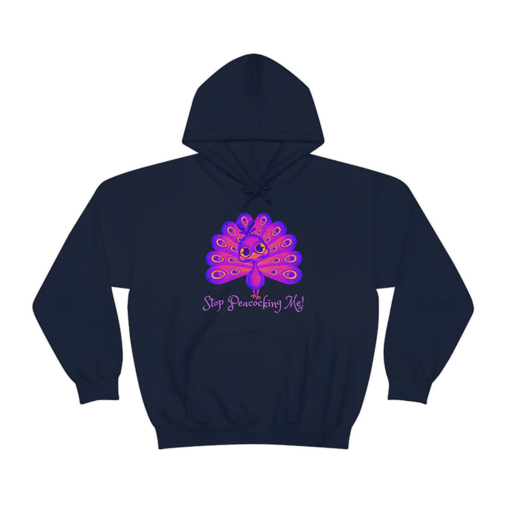 Stop Peacocking Me! Purple unisex Heavy Blend™ Hooded Sweatshirt