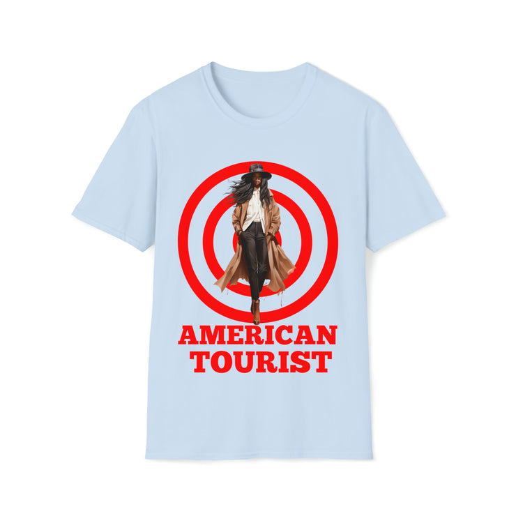 American Tourist Female African-America  worth a billon dollars Unisex Softstyle T-Shirt