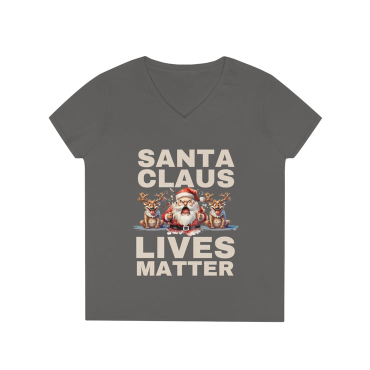 Santa Claus Lives Matter Christmas Beige or dutch-red ladies&