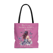 Copy of Don't say should've, could've, would've, Just get it done Tote Bag (AOP) pink