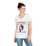 Beautiful skin requires commitment, not a miracle ladies' V-Neck T-Shirt