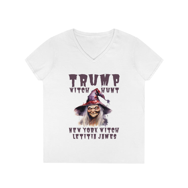 Trump witch hunt New York Witch Letitia James V-Neck T-Shirt