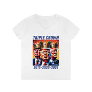 Triple Crown Winner V-neck Women's tee