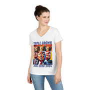 Triple Crown Winner V-neck Women's tee