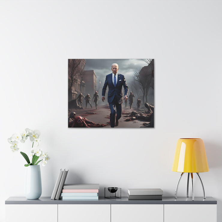 Voter search party zombies with Biden Canvas Gallery Wraps