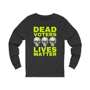 Halloween Dead Voters Lives Matter hot yellow unisex Jersey Long Sleeve Tee