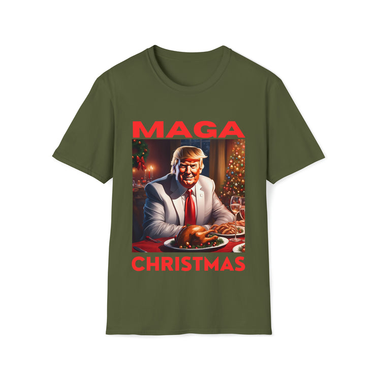 MAGA Christmas Red Soft style T-Shirt unisex