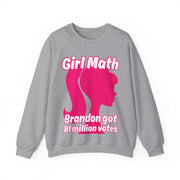 Girl Math Brandon got 81 million votes Blend™ Crewneck Sweatshirt Unisex