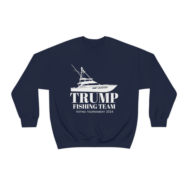 Trump Fishing Team Voting Tournament 2024 Heavy Blend™ Crewneck Sweatshirt