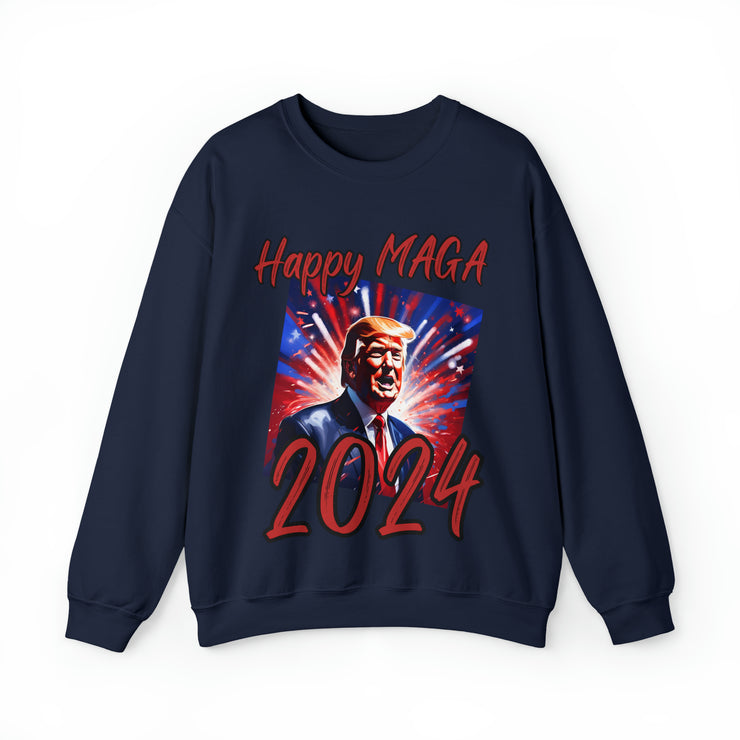 Happy MAGA 2024 red Heavy Blend™ Crewneck Sweatshirt Unisex