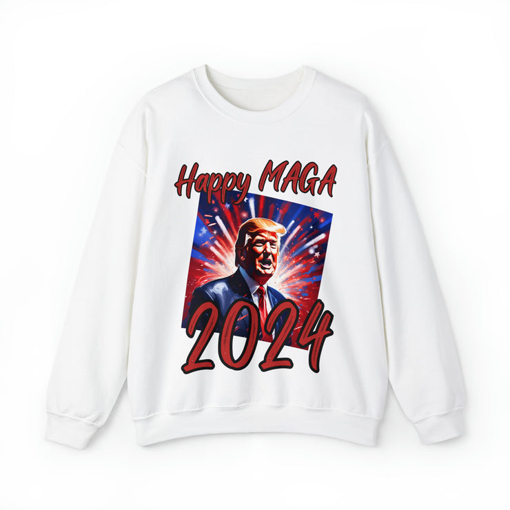 Happy MAGA 2024 red Heavy Blend™ Crewneck Sweatshirt Unisex