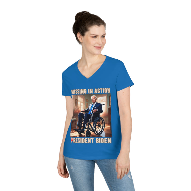 Missing in action resident Biden V-neck Women&