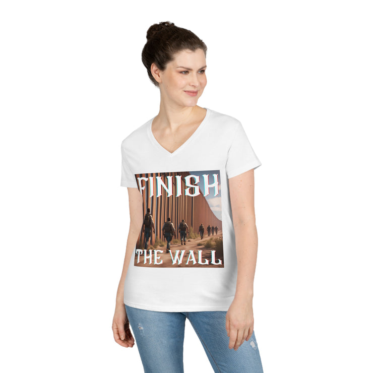 Finish the wall V-Neck T-Shirt