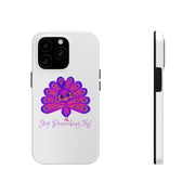 Stop Peacocking Me Purple/white tough Phone Cases