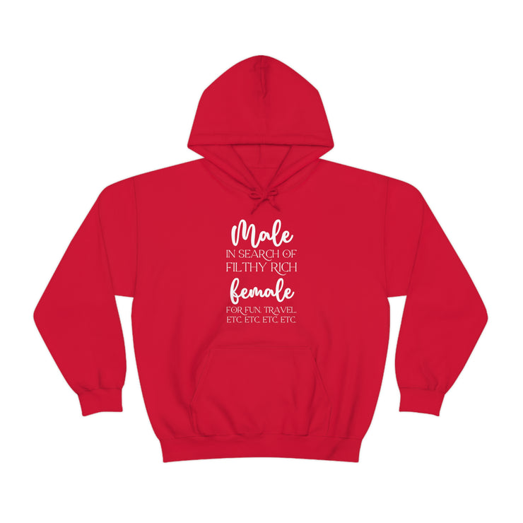 Male in search of filthy rich female Heavy Blend™ Hooded Sweatshirt