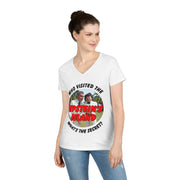 Who visited the Epstein's Island What's the secret V-neck Women's tee