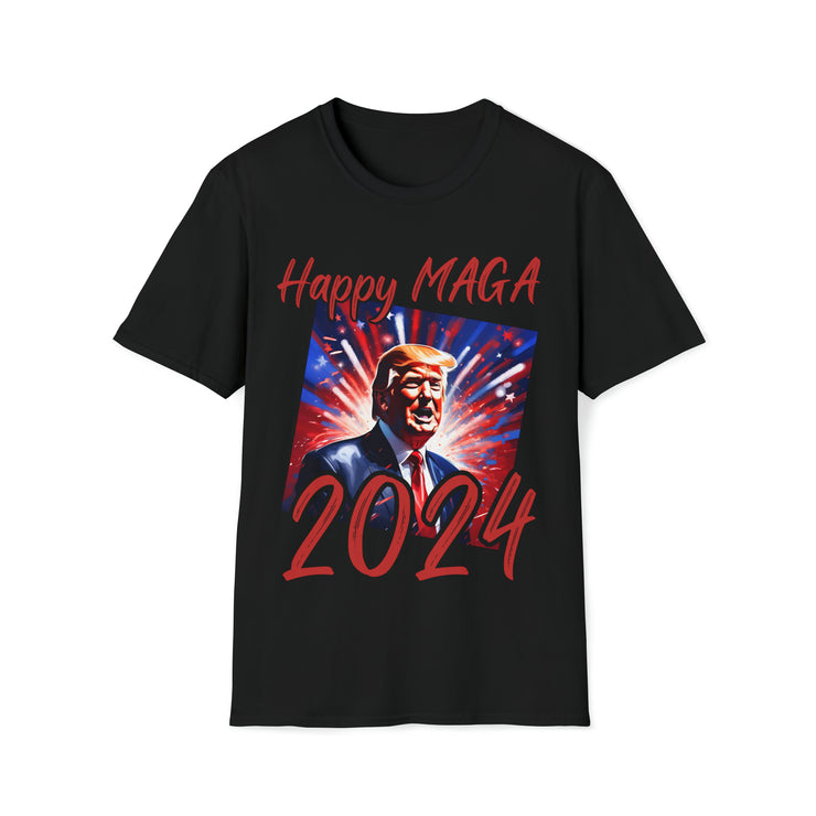 Happy MAGA 2024 red Soft style T-Shirt unisex