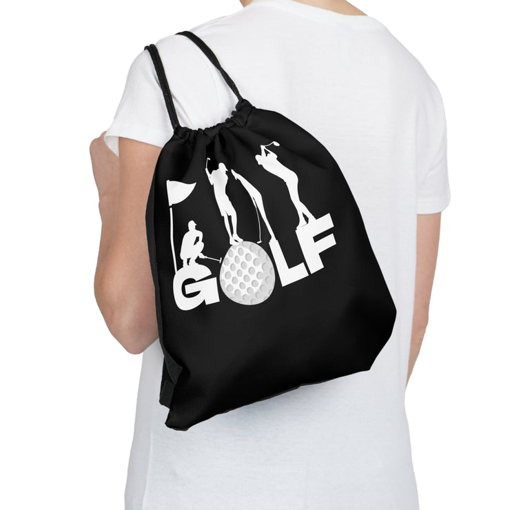 Golf Outdoor Drawstring Bag black